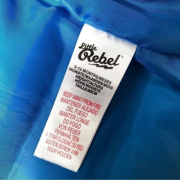 ⭐️ 5 for $25 Little Rebel Athletic Blue Black Dinosaur Puffer Vest 9-12 - Picture 7 of 10